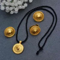Set di gioielli di Wando Dubai per le donne color oro color etiope collane collane orecchini gioielli africani arabo arabo mediorientale
