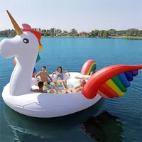 discount !!!5M Swim Pool Giant Inflatable Unicorn Party Bird Island Big size boat flamingo float for 6-8person please contact us for a quote530*470*210CM