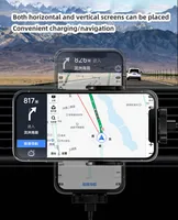 Kablosuz Hızlı Şarj Cep Telefonu Tutucu Navigasyon Braketi Kızılötesi Indüksiyon Cep Telefonu Şarj Manyetik Apple Smartphone Chargers Için Evrensel Araba Kullanılan
