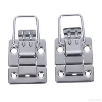 Storage Boxes & Bins 2 PCS Stainless Steel Chrome Plated Bolt Lock Box Tool Buckle Mini Small Toolbox Makeup Aviation