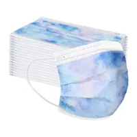 New Adult mask color tie-dye printing disposable face-mask non-woven anti-dust masks