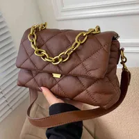 Lingge Embroidered Thread Small Bag 2021 New Fashion Autumn and Winter Women's Texture Chain Versatile Messenger Square