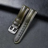 Watch Bands 2021 Vintage Crackle Textured Cow Leather Strap 22mm 24mm 26mm Watchband ReplaceMnet Belt för Paner DIY