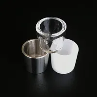Tepe Ekleme Titanyum Kuvars Kase Sigara Aksesuarları için Düz Üst Mini Cam Dabber Rig
