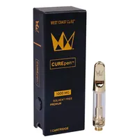 West Coast Cure Pen CUREpen Vape Cartridge Atomizer Packaging Gold 0.8ml 1.0ml Empty 510 Ceramic Coil Cartridges E Cigarettes Cart298I