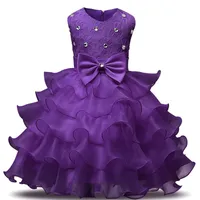Çiçek Kız Elbise Düğün Için Bebek Kız 3-8 Yıl Doğum Günü Kıyafetleri Çocuk Kız İlk Communion Elbiseler Kız Çocuk Parti Giymek 784 S2