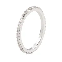 Anello per anello da donna ultra-fine cerchio completo diamante zircone anello micro-intarsiato