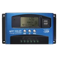 30/40/50/60/100A MPPT Solar Panels-Controller LCD Solar-Charge Controller Accuracy Dual USB Solar-Panel Battery Regulator
