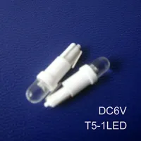 Bulbos de alta calidad 6V 6.3V T5 LED luces de instrumentos, LED W3W Wedge Wedge Light Light Light, lámpara indicadora 100pcs / lot