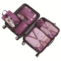 Duffel Bags 7 PCS / Set Mujeres Hombres Embalaje Cubo Sistemas de viaje Zapatos Ropa interior Cosmetic Storage Organizer Bag Bolso Pose Equipaje Accesorio
