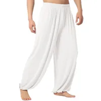 Pantalon de yoga Men \ S Casual Solid Color Baggy Pantalons Belly Dance Yoga Harem Pantalons Pantalons de survêtement Trendy Loose Dance Vêtements 5
