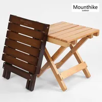 Portable Mini Camping Chair For Kids Outdoor Wooden Bench Camp Foldable Travel, Hiking, BBQ & Garden Party