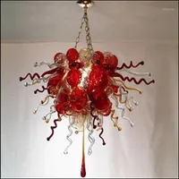 Chandeliers Special Colorful Flush Mount Ceicling Lights Hand Blown Glass Creative Design Crystal Chandelier