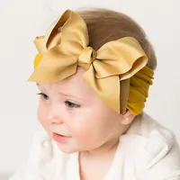 Accesorios para el cabello Arcos de la cinta Diademas Elástica Soft Nylon Banda Bebé Niños Niñas Niño Navidad Head Wrap Infant