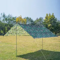 Tents And Shelters 230*140cm Camouflage Outdoor Ultralight Tarp Camping Shelter Beach Rain Survival Multifunctional Waterproof Mat X1k2