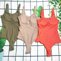 Hot Baddräkt Bikini Set Kvinnor Småbrev med Skims 3 Färger One-Piece Badkläder Push Up Padded Reversible Badkläder Sexig