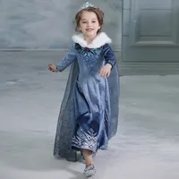Зимнее платье для девочек Хэллоуин девушка косплей вечеринка платья рождественские костюм дети принцесса детская одежда