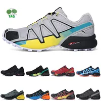 Dropshipping Speed ​​Cross 4 Outdoor Mens Running Shoes Speedcross Runner IV # 20 Triple Black White Pink Trainer Män Sport Sneakers Chaussures Zapatos Jogging
