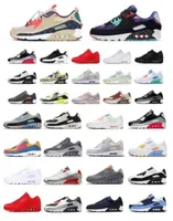 2021 90 Klasik Tasarımcılar Ayakkabı Tepeli Mavi Erkek Kadın Runnings Üçlü Beyaz Kırmızı Zeytin Siyah Volt Spor Trainers 90s Flair Sneakers