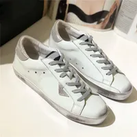 2022 Designer Kausale Schuhe Männer Frauen Luxus Italien Sneakers Marke Körbe Schuhe Superstar Schuh Paillette Klassische Weiß schmutzig mit Box