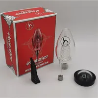 Honigbird Delux Kits Glas Rauchen Wasser Pipe Bag mit Titan-Tip Quarzt Nagel Keramik Wassermantel Kit Mini Bong Dabber-Werkzeug Parabolschale