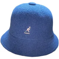 Kangaroo Kangol Cotton and Linen Fisherman Hat Female Summer Breatble Fashion Bell Shape Hat Net Red Foldbar Sunscreen Hat Q0805