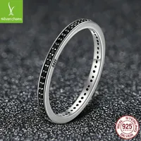 2022 anéis de banda top venda autêntico 925 esterlina prata 2 cores deslumbrante cz anéis empilháveis ​​para mulheres casamento jóias mãe presente sc114 1072 t2