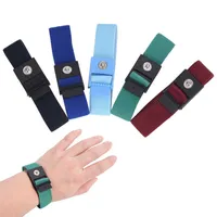 1pcs einstellbares antistatisches kabelloses Armband elektrostatische ESD-Entladungskabel-Band-Handgelenkband zufällige Farbe