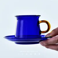 Mugs Color Retro Heat-resistant Glass Coffee Mug Handmade Tea Cup Creative Milk Water Botton Dish Set
