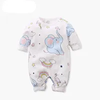 Baby Boy Roupas 0 3 6 9 12 18 Meses Infantil bonito dos desenhos animados Impressão animal Romper Criança garota pijama onesie jumpsuits