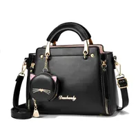 HBPかわいいハンドバッグの財布トートバッグ女性の財布ファッションハンドバッグ財布PU泡のショルダーバッグホワイトカラーA9