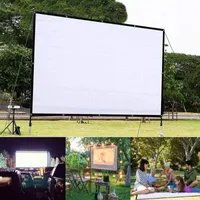 프로젝션 스크린 150 인치 4 : 3 휴대용 폴딩 영화 화면 HD 주름 방지 실내 야외 프로젝터 홈 시어터 사무실 전자 제품