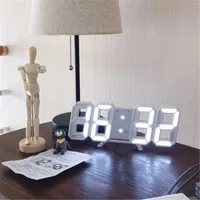 Wandklokken LED Clock Digital Table Tabletop Horloge Alarm Nachtlampje Modern Design voor Home Woonkamer Decor