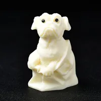 Tugua ореховая слоновая кость милая собака резьба комната декор детские девочки исцеляющие подарки медитации