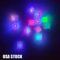7色ミニ照明輝きキュービーLED人工アイスキューブフラッシュライトウェディングクリスマスパーティーデコレーションギフト