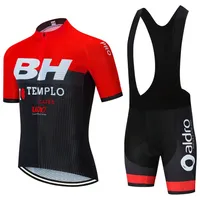 Red BH Cykel Team Jersey Bike Kläder Byxor Suit Mäns Sommar MTB Pro 20d Cykling Shorts Shirts Maillot Culotte Wear