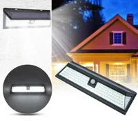 Outdoor Solar Lamps, 118 LED Motion Sensor Vägglampor IP65 Vattentät 270 °, Bredt belysningsvinkel Easy Install Säkerhetsljus för uppfart, ytterdörr, gård