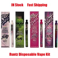 Runtz Disposable Vape Device E-cigarettes Kit 240mAh Battery 1.0ml Empty Ceramic Coil Thick Oil Cartridge Glass Tank Carts Atomizers Pen Starter Vaporizer Vs Cookies