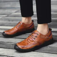 Dress Shoes YEELOCA Handmade Real Leather Business Men Formal Lace Up Casual Oxford British Mens Mocasines Hombre