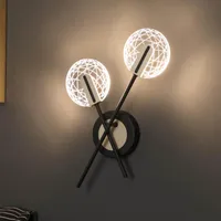 Настенная лампа Nordic современное искусство браконьки прикроватные ночные огни лофт дома декор живые исследования спальни светодиодное освещение абажурный вращение