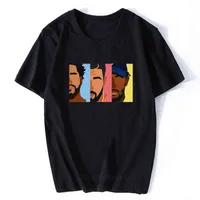 TシャツDrake J Cole Kendrick Lamar Hip Hop Men's Tシャツファッションクールデザインの男性コットン街路壁ラップロック審美的な服