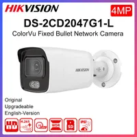Original Hikvision DS-2CD2047G1-L 4MP POE H.265+ IP67 ColorVu Fixed Mini Network IP Camera Full Color Cameras