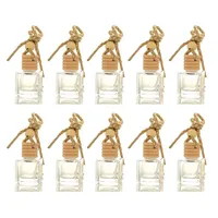 Bottiglia di vetro appeso per auto bottiglie vuote bottiglie di profumo aromaterapia 5ml 8ml diffusore di diffusore ricaricabile aria fresher fragranza ornamento pendente all'ingrosso