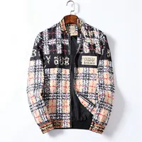2021 가을과 겨울 남자 재킷 코트 선 스크린 캐주얼 의류 재킷 탑 클래식 패션 격자 무늬 프린트웨어 스트리트웨어 필수 요소 m3xl