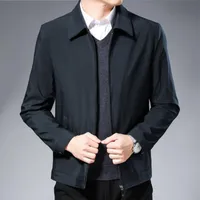 Men&#039;s Jackets Warm Pure Turn-Down Collar Jacket 2021 Autumn Winter Fashion Casual Simple Comfortable Waterproof Windproof Men Jack