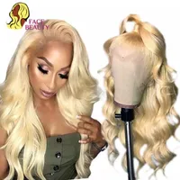 Lace Wigs 613 Honey Blonde Color Remy Brazilian Body Wave Front Human Hair Wig 30 32 Inch 1B Ombre Frontal For Black Women