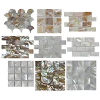 ART3D 3D Pegatinas de la pared Madre de la perla (shell del trapeador) azulejos de mosaico, 9 muestras