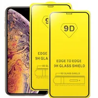 Fodral Friendly 9D Curved Full Cover Tempered Glass Screen Protector för iPhone XS XR 7 8 Plus Pro Max 11 12 13 Mini med detaljhandelspaket