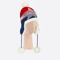 Große Marke Winter Lammwolle Wärme Ohrschutz Mode Lange Hut Damen Eis und Schnee-Serie All-Match Baseballkappe BH 211223