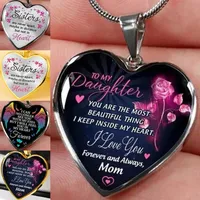 Chains To Daughter Pendant Necklace YOU ARE THE MOST BEAUTIFUL THING I KEEP INSIDE MY HEART LOVE FOREVER AND ALWAYS Jewelry Gift